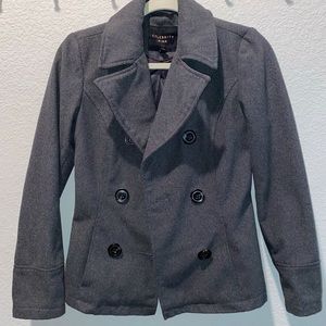 Lapel collar double breasted pea coat